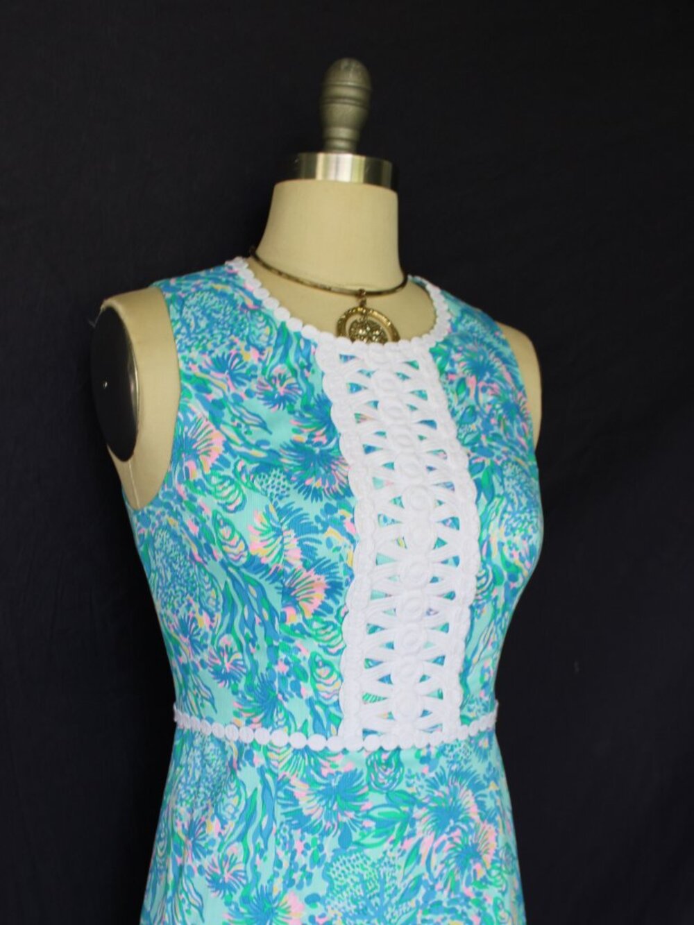 Lilly Pulitzer Ashler Stretch lace Maxi Shift Dress in Coral of the Story NWT 2 - Picture 11 of 13